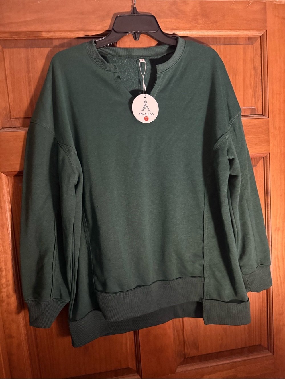 Anabess Forest Green Pullover Sweatshirt
